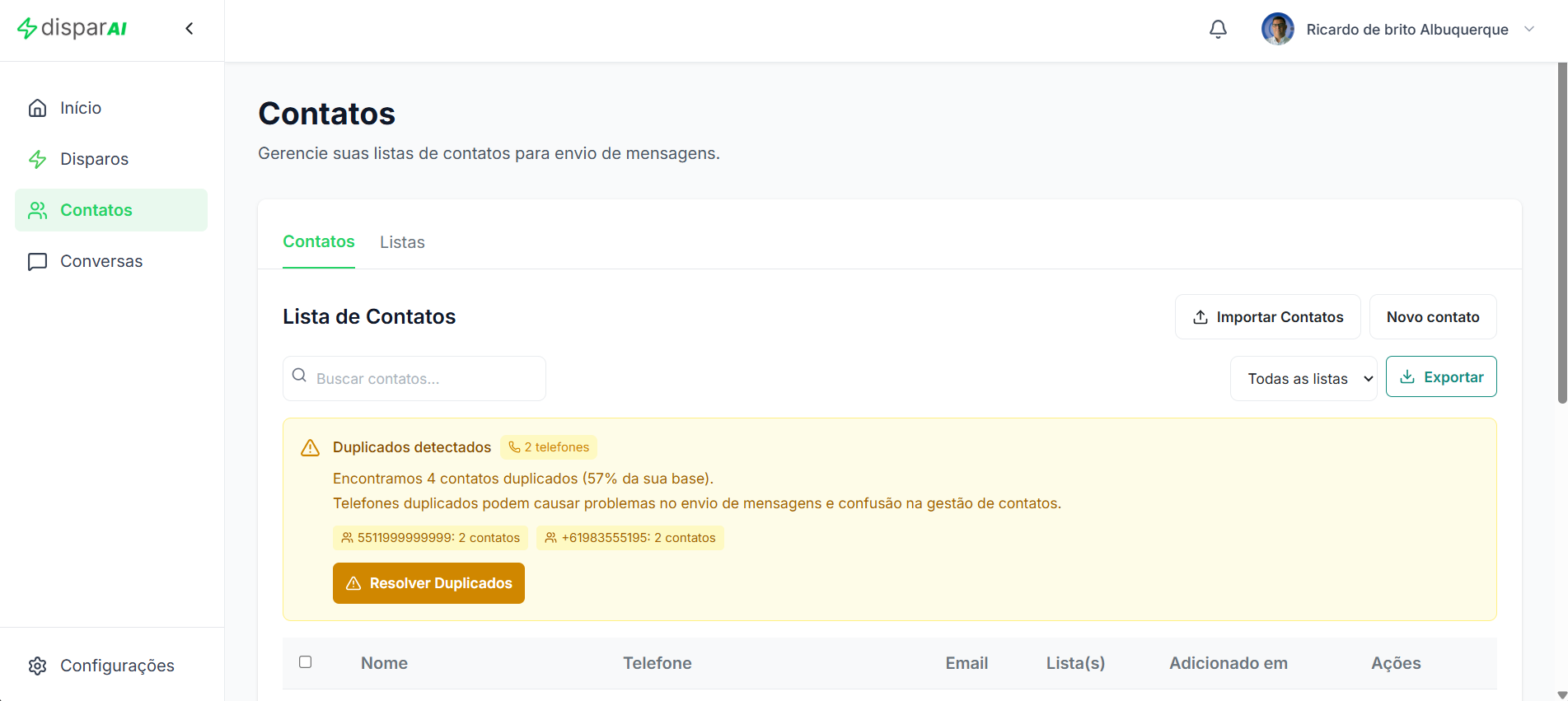 Disparai - Plataforma de WhatsApp Marketing